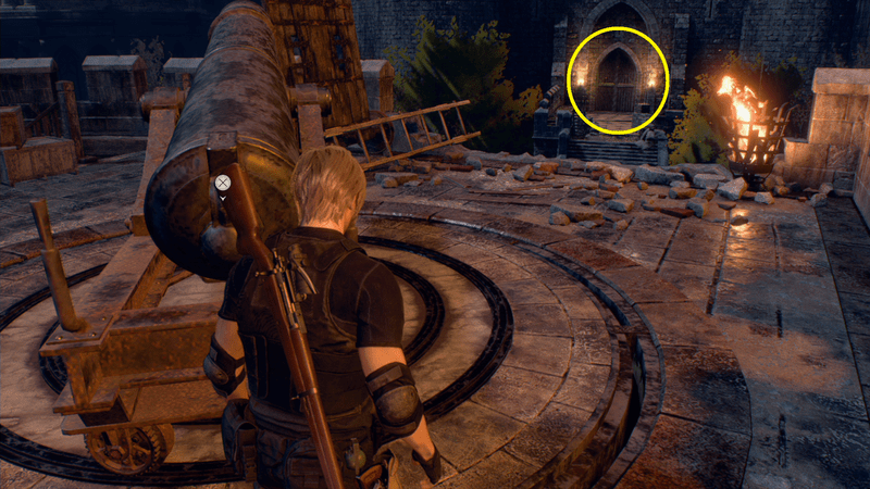 砲台を使って壊す扉