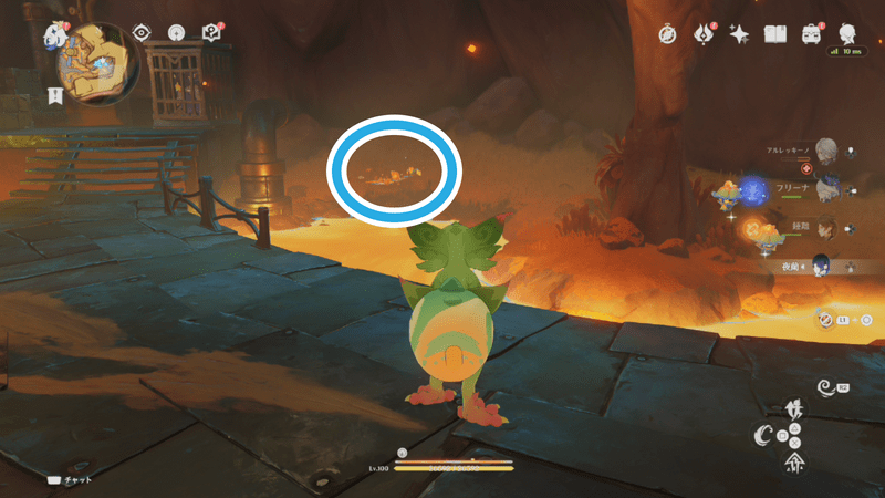 潜っているテペトル仔竜