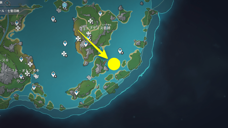 マップ上の位置