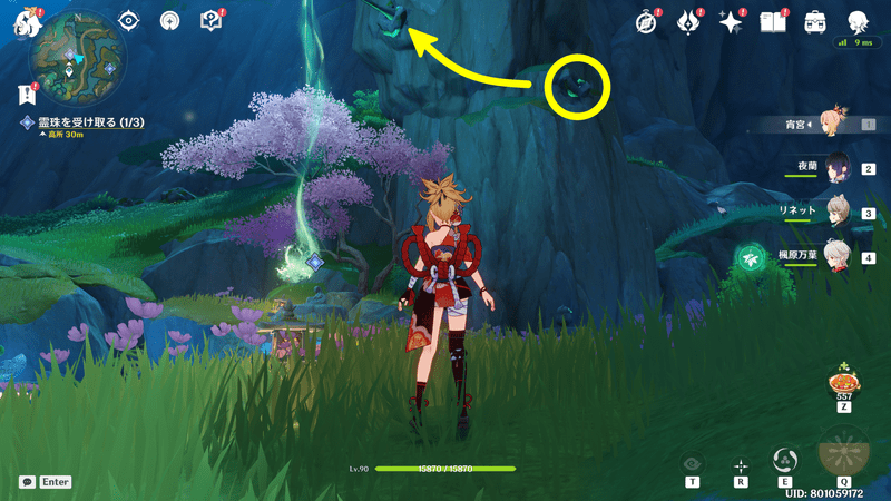 仙力を使って枝