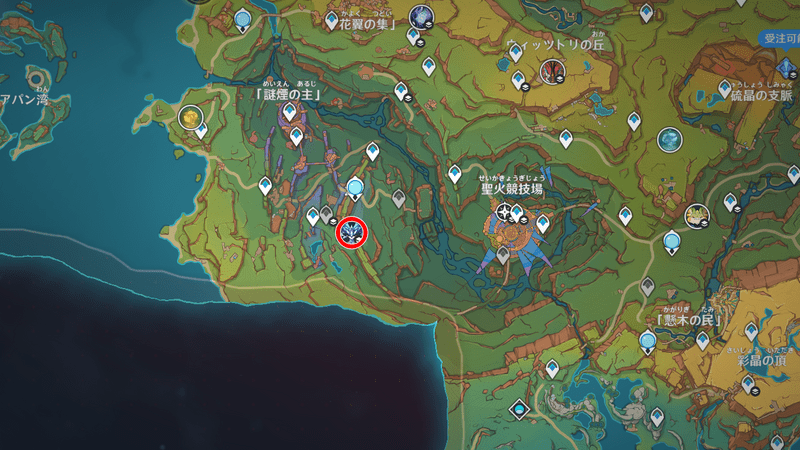 開始場所マップ