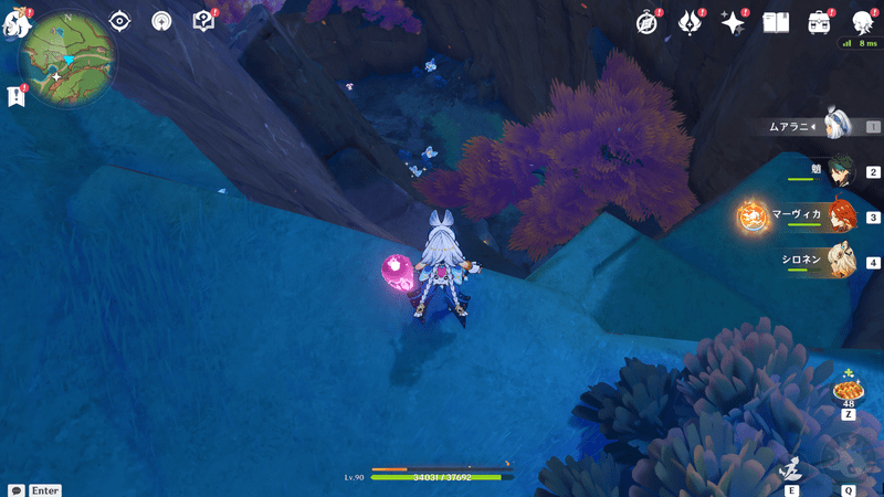 輝ける溶岩の龍像までの道順2