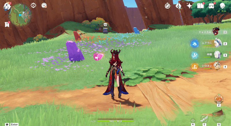 テスカテペトン山脈南西のカラフル幻写霊攻略