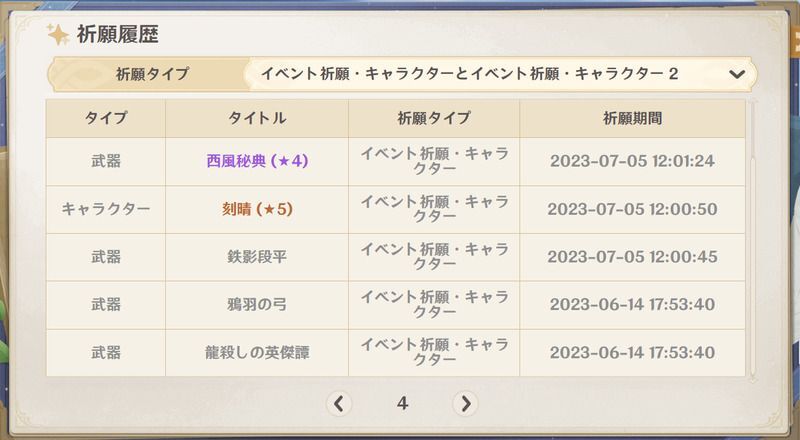 次ガチャへの引継ぎ