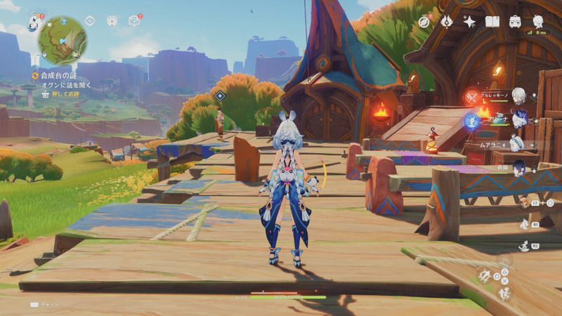 野外の訓練場にいるオグン