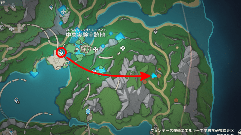 中央実験室跡地から飛んでいく