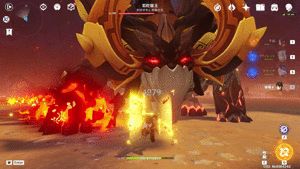 炎スタンプ攻撃