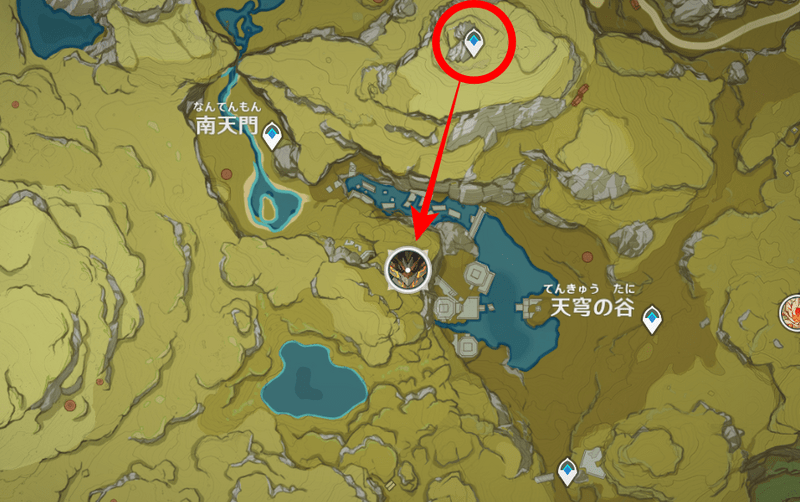 開始場所マップ