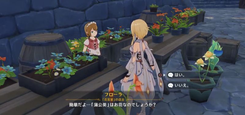 花屋のフローラと会話