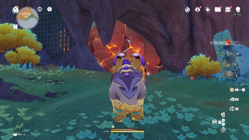 ライノ竜に憑依し、岩を破壊しながら進んでいく