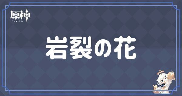 岩裂の花の入手場所