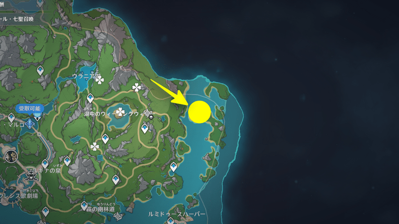 マップ上の位置