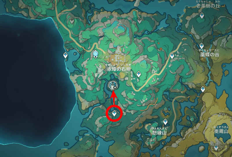 開始場所マップ