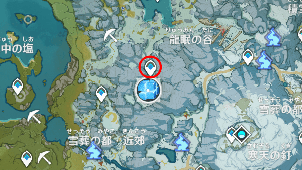 開始場所マップ