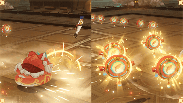 ドッシン獣舞で他プレイヤーを弾き飛ばす