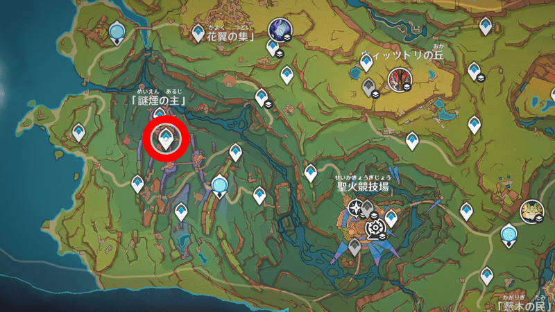 蛍光ツノキノコ回収ルート6-1