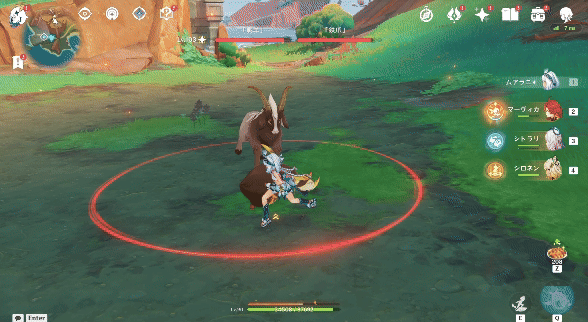 敵の攻撃をもう1体に当てて体力を削れる