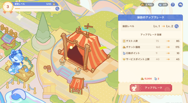 施設のアップグレード