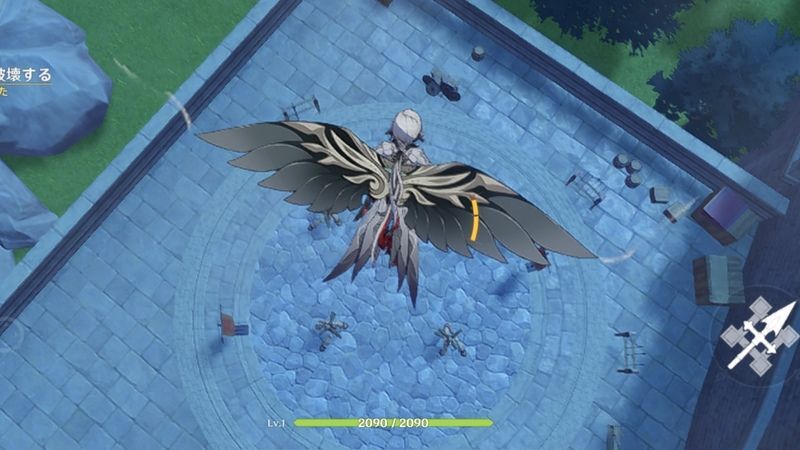 3本の杭を同時に破壊