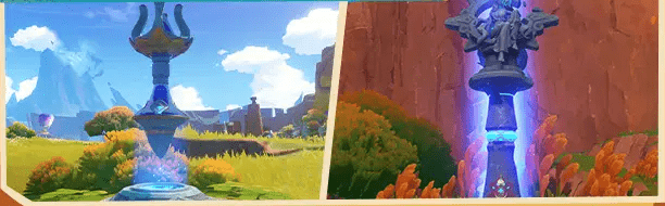 ワープポイントまたは七天神像