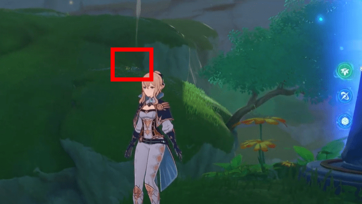 煙が立っている場所