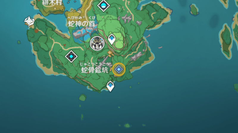 蛇骨鉱坑の高台