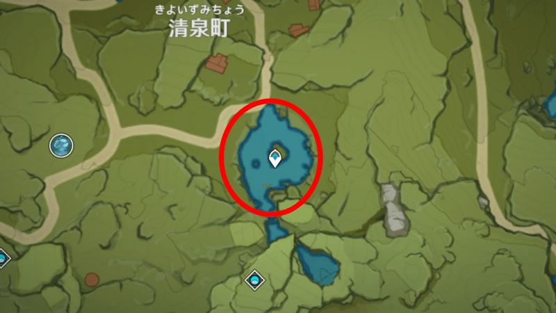 清泉町南のワープポイント周辺