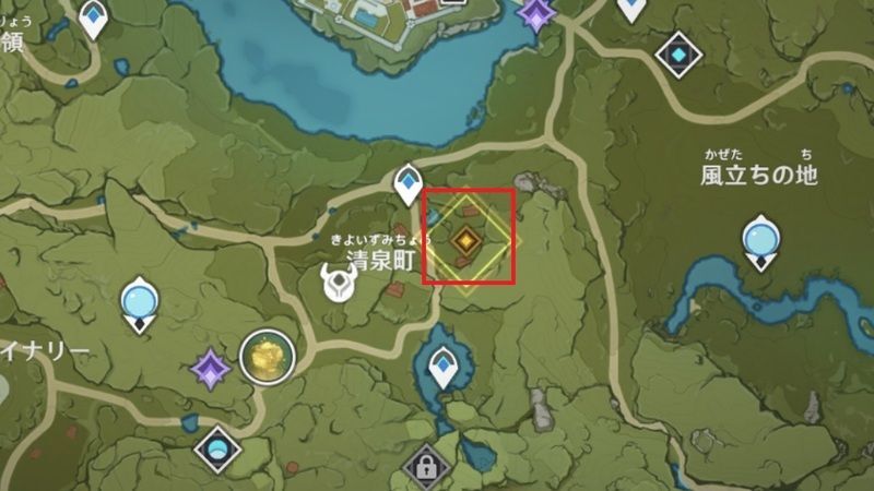 清泉町でオラフに話しかける