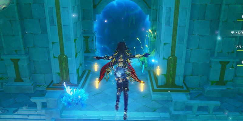 入口のワープポイントから道なりに進む