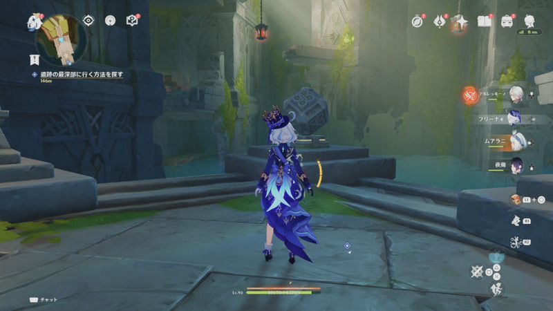 遺跡入口に戻り、装置を起動