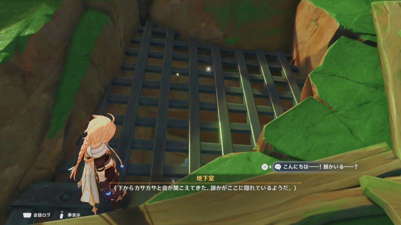 地下室にいるアコミト