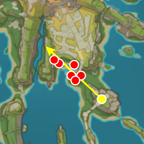 枯れ紫菖回収ルート