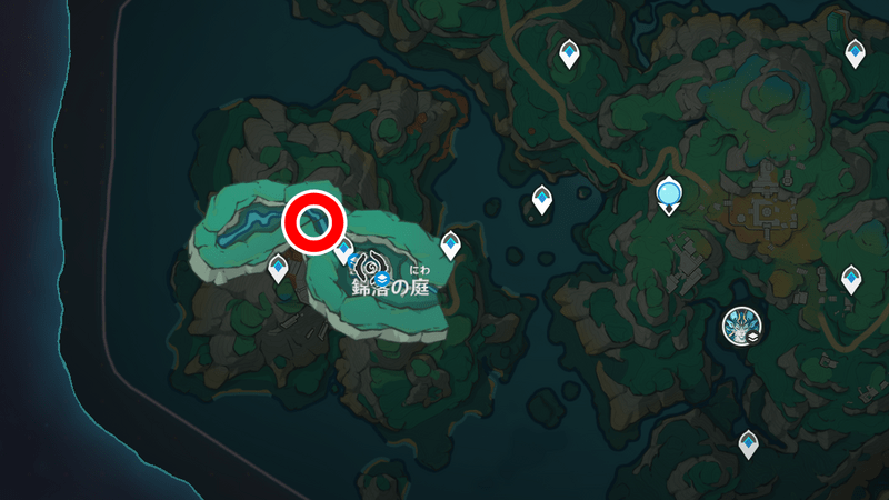 玉玦の欠片・右マップ上の位置