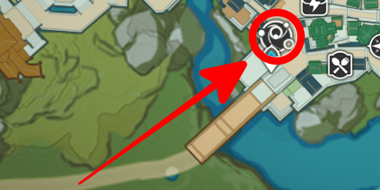 璃月の合成台マップ