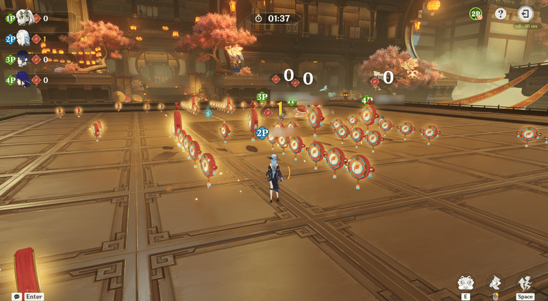 出現する餅茶を取ってポイントを競い合う