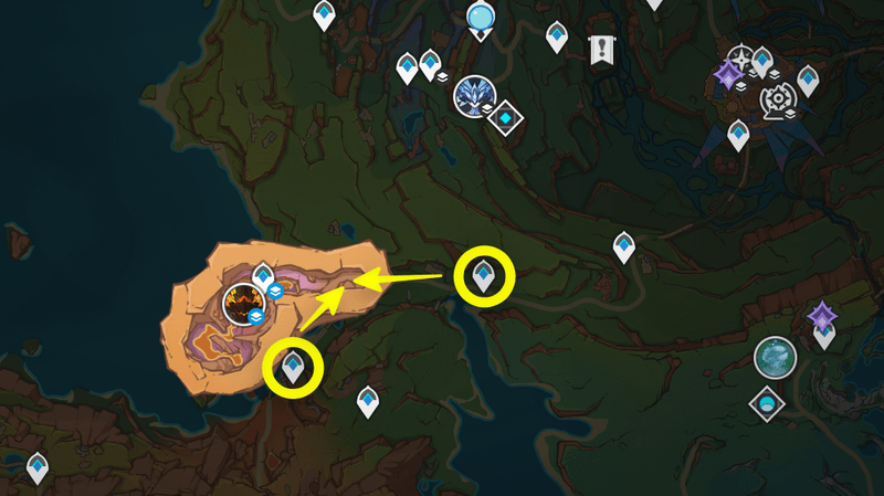 輝ける溶岩の龍像までの道順1