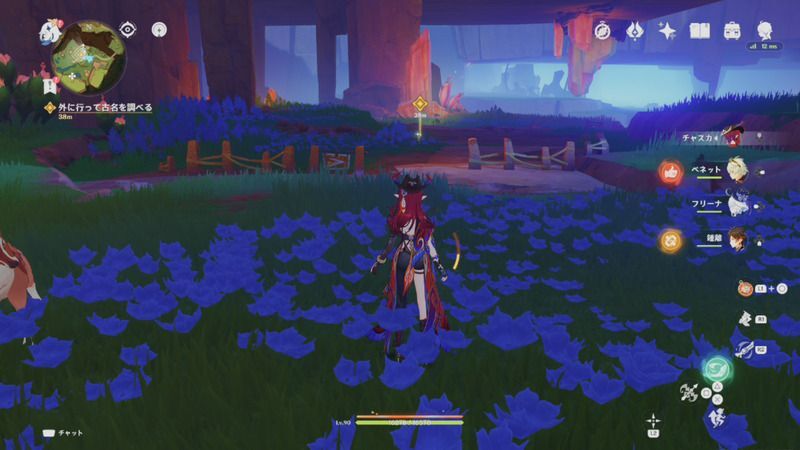 硫晶の支脈の周囲の様子