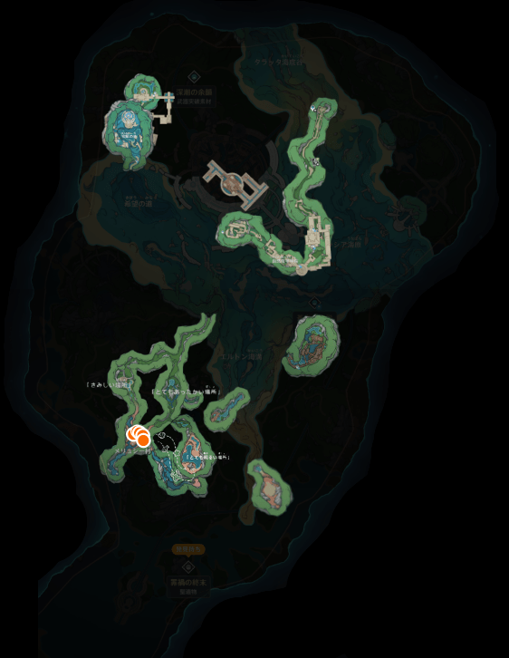 ロマリタイムフラワーの入手場所(地下マップ)