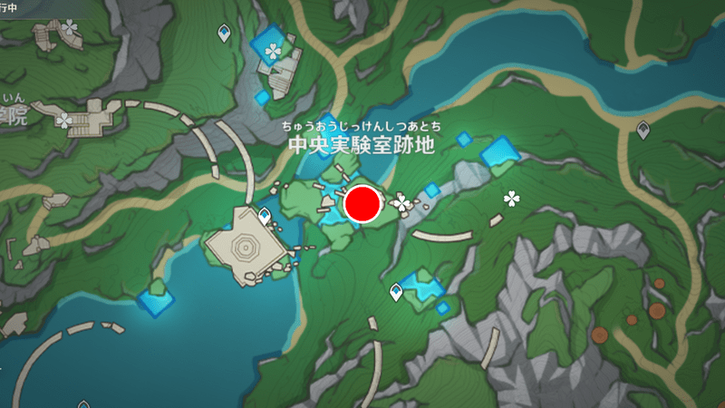 中央実験室跡地マップ