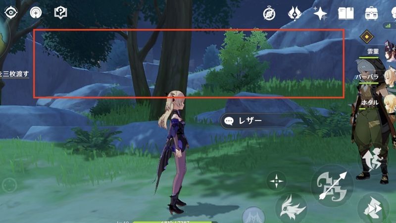 レザーに獣肉を3枚渡す