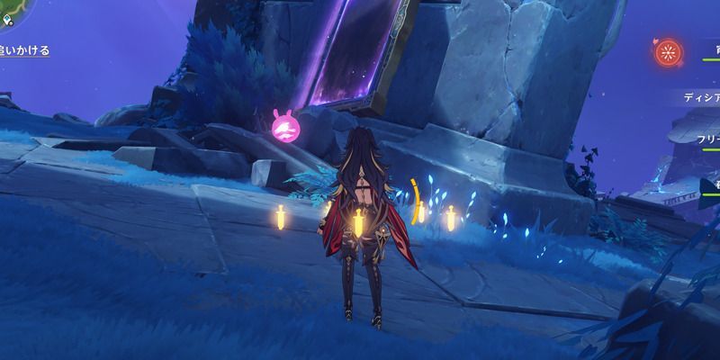 建物内にある謎鏡に入る