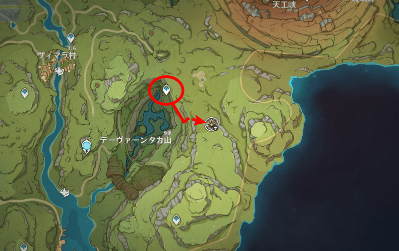 開始場所マップ