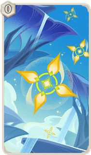 きらめくクローバーマーク（カード）の画像