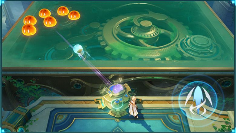 相手に合う元素の砲弾で攻撃