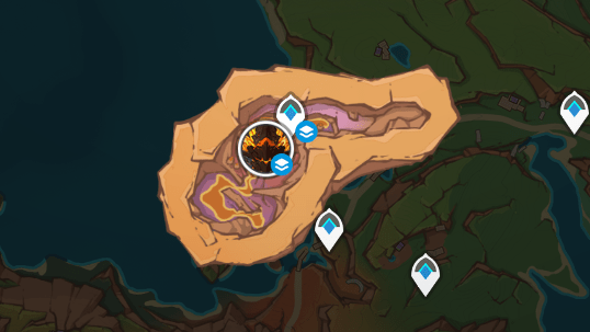 輝ける溶岩の龍像