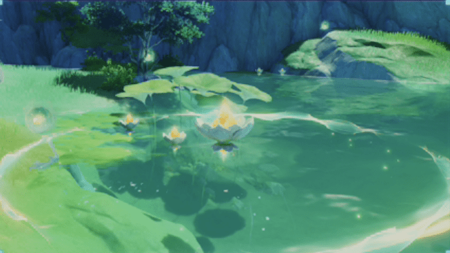 流るる蓮の光景