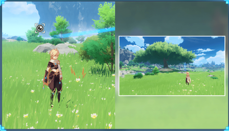 カメラの前に立って撮影