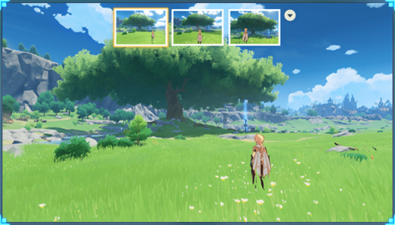 カメラの画角を設定