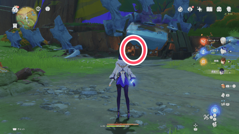 ナタの万火のほとぎ中央の小屋の中にいる「キューニュオ」