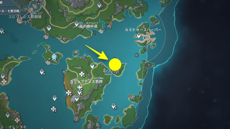 マップ上の位置